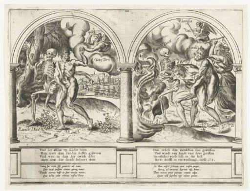 The Sinful Man Driven to Hell by God's Wrath