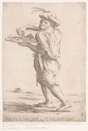 Street vendor of chicken heads and chicken livers