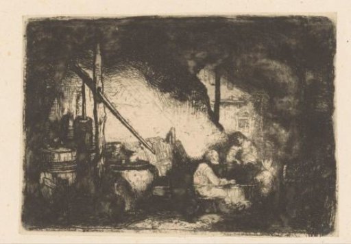 Three Figures at a Table