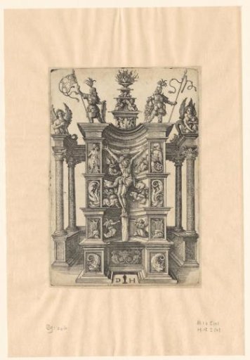 Christ on the Cross in a Niche