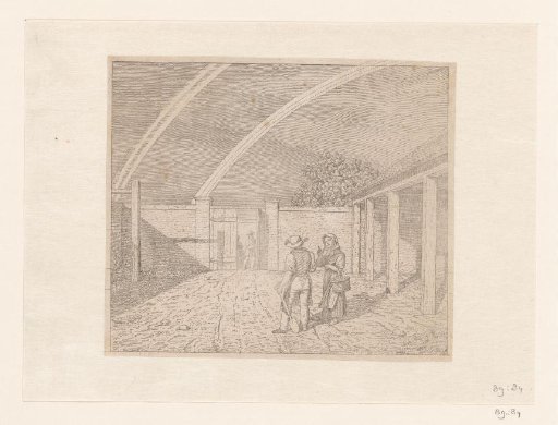 Linear Perspective used in painting art, 1st version, proof print