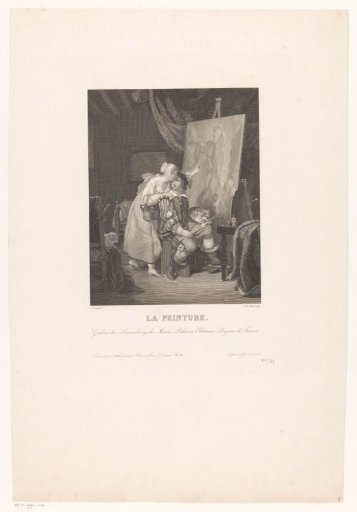 Young Woman and a Painter in an Atelier
