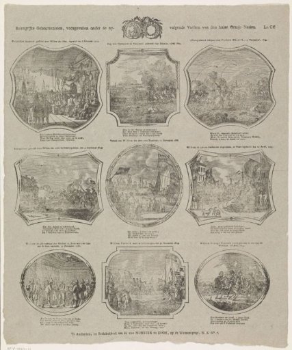 Important events, occurring under the succeeding princes of the house of Orange Nassau