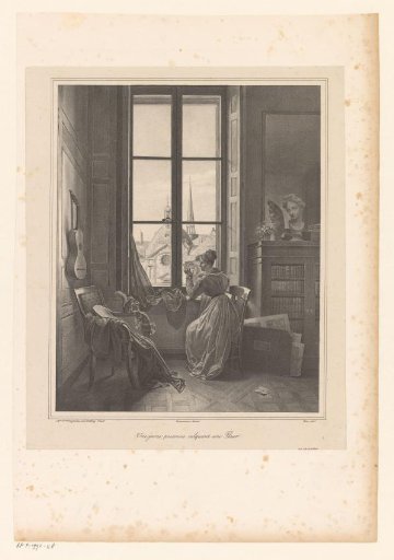 Woman transferring a flower onto paper