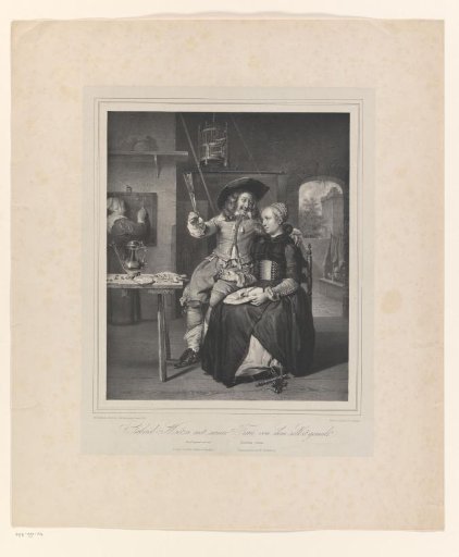 Gabriël Metsu with his wife Isabella de Wolff
