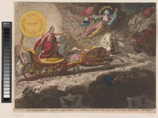 William Pitt drives away the dark forces, 1795