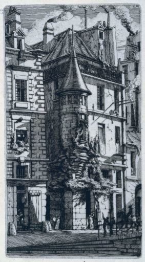 Small tower in the Rue de la Tixéranderie in Paris
