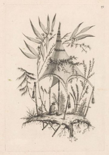 Seated Man Under a Tent