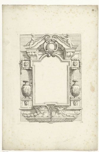 Epitaph with a rectangular compartment