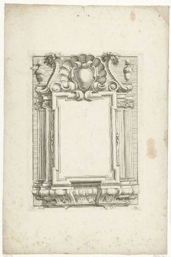 Epitaph with a rectangular compartment