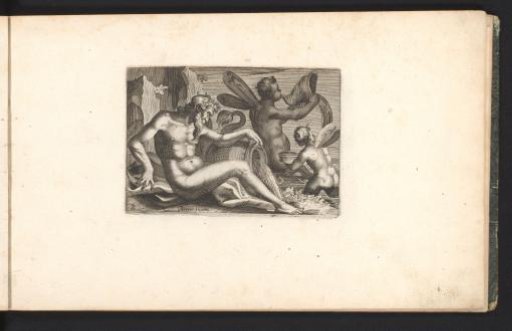 Sea god and tritons in water