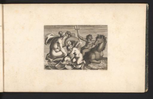 Woman, Dolphin, Seahorse and Two Putti