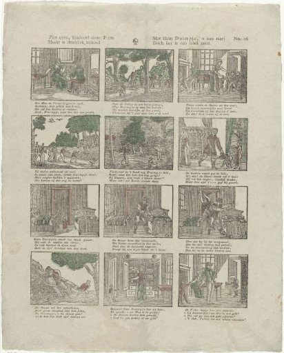 Look, children! this print / Makes you clearly acquainted / With little thumb, oh so strange! / But it is only a fable