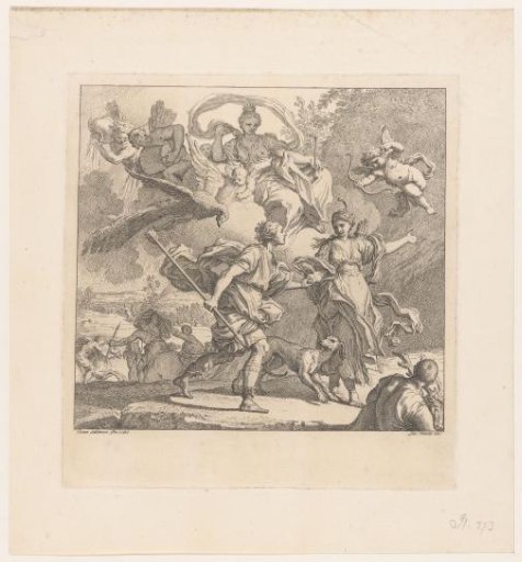 Dido and Aeneas Overwhelmed by a Storm