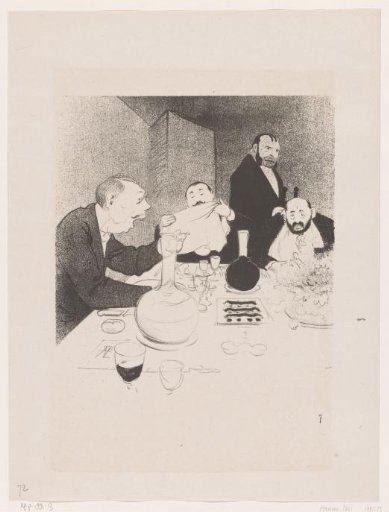 Men at a table during a dinner