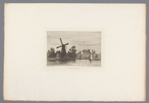 View of a windmill on the Vecht
