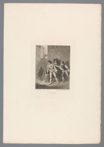 Three Men with Weapons Waiting for Someone