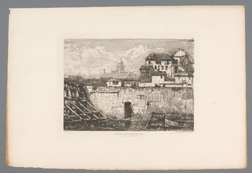View of the ruins of the Hôtel de Bretonvilliers