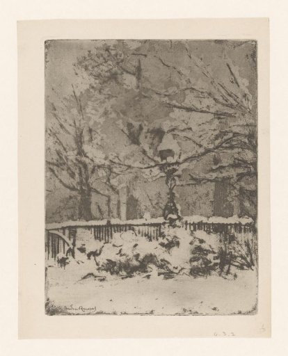 View of a snow-covered garden