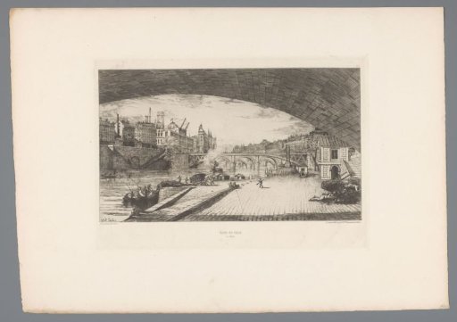 View of the Pont d'Arcole in Paris