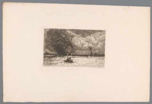 Landscape with cows along the Loing