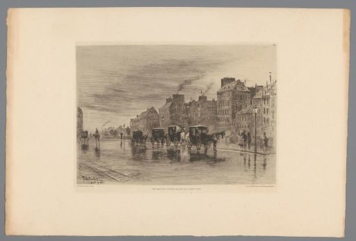 Street scene in the rain