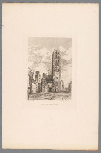 View of the Tower of Saint-Laurent in Rouen