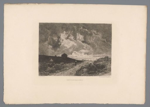 Landscape with dark clouds