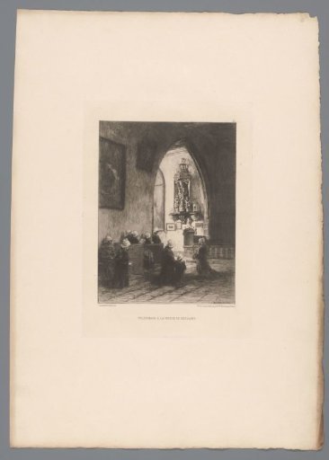 Praying women in a church