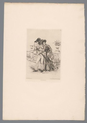 Arm-in-Arm Walking Man and Woman