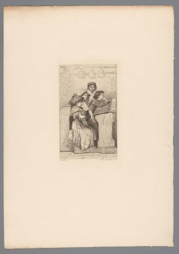 Five children in a church pew