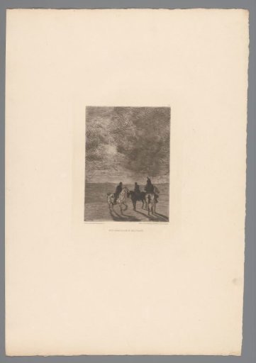 Three soldiers on horseback