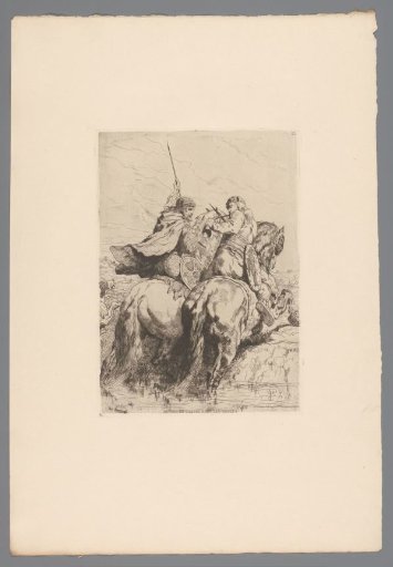 Two Gallic warriors on horseback