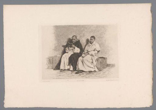 Two Seated Monks