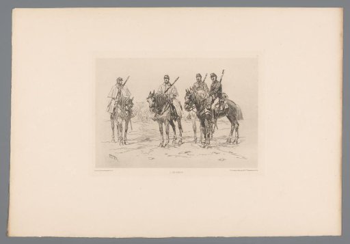Four Soldiers on Horseback