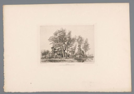 Landscape with Buildings Among Trees