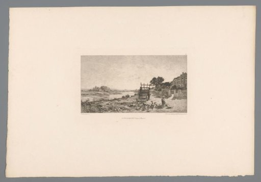 Child with a Flock of Geese by a River