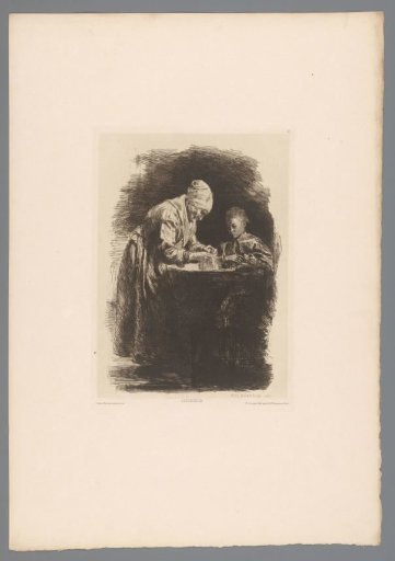 Old Woman and Child at a Wash Tub