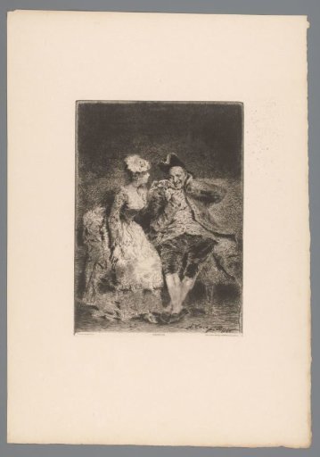 Young Lady Flirting with an Older Man