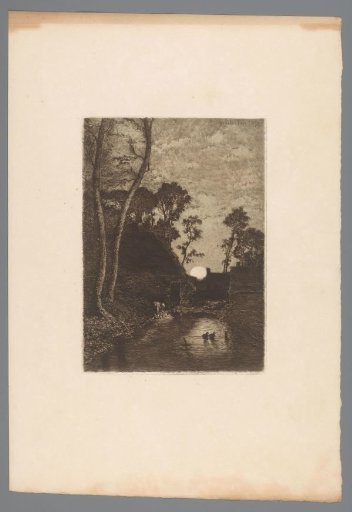 Landscape with Ducks in a Pond