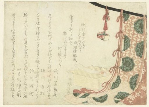 A Poetry-slip on a Ceremonial Stand