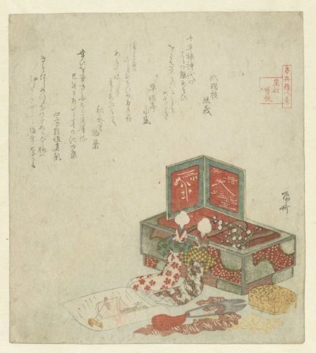 Two Puppets Resting Against a Box