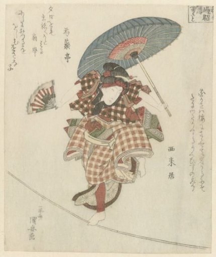 A Woman Walking on a Rope