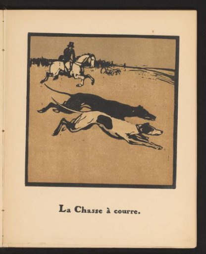 Jockey with two hunting dogs