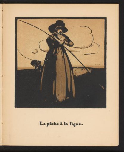 Woman with a fishing line