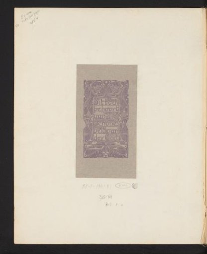 Ex libris of J.G. Schoneveld van der Gloet