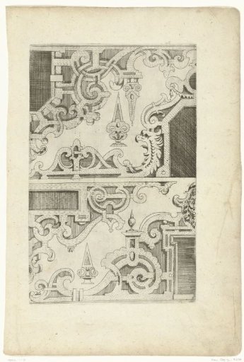 Two halves of frames and two halves of crown elements