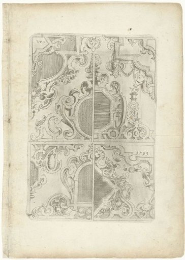 Four compartments, each with two half-crown elements