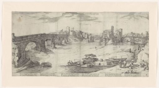 View of Rome with the Tiber Island