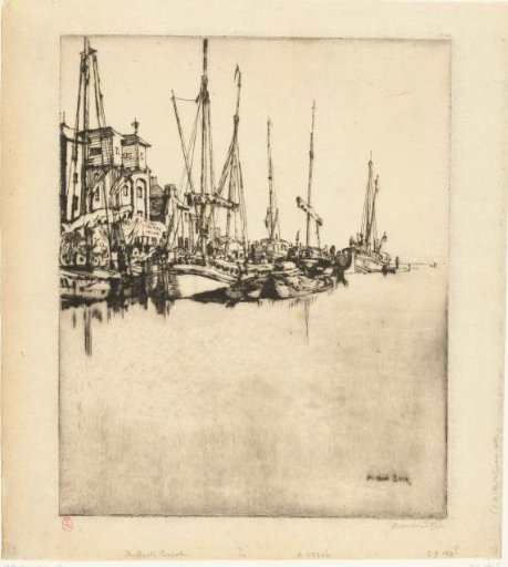 Harbour with boats at Lincoln